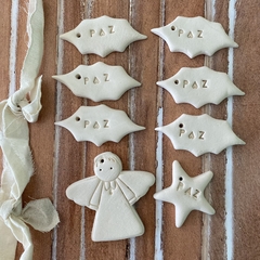 Pack 4 Adornos bizcocho ceramico x8