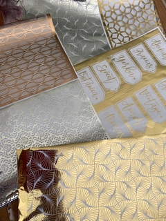 Pack2 x6 Foil A4 Estampado Tramas varias Our Hobby