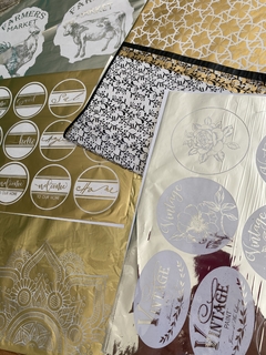Pack4 x6 Foil A4 Estampado Tramas varias Our Hobby
