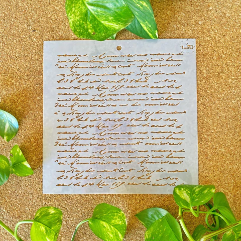 CE escrituras 20x20 Stencil Caro esta - comprar online