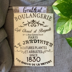 Vinilo Grafikal Carteleria BOULANGERIE Negro