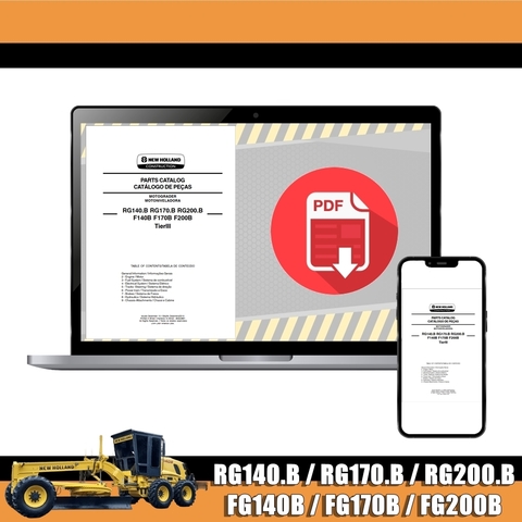 Catálogo de Peças - Motoniveladora New Holland RG140.B / RG170.B / RG200.B / F140B / F170B / F200B - comprar online