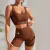 CONJUNTO FITNESS SEM COSTURA CANELADO