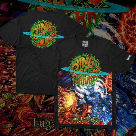 Camiseta Rings Of Saturn Lugal Ki En- Preta Algodão