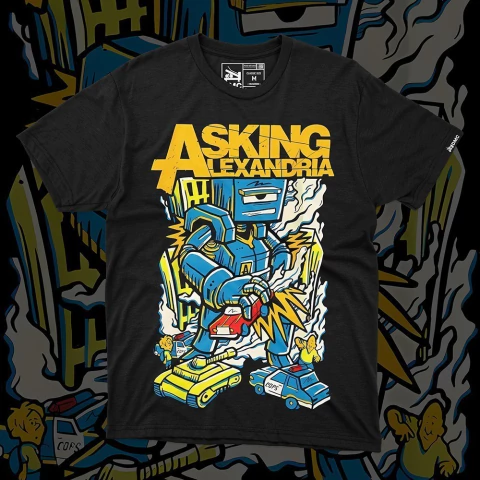 Camiseta Asking Alexandria Robots