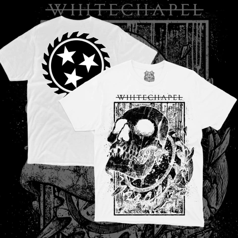 Camiseta Whitechapel - skulls and saws