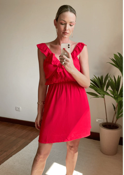 Vestido babados Elis