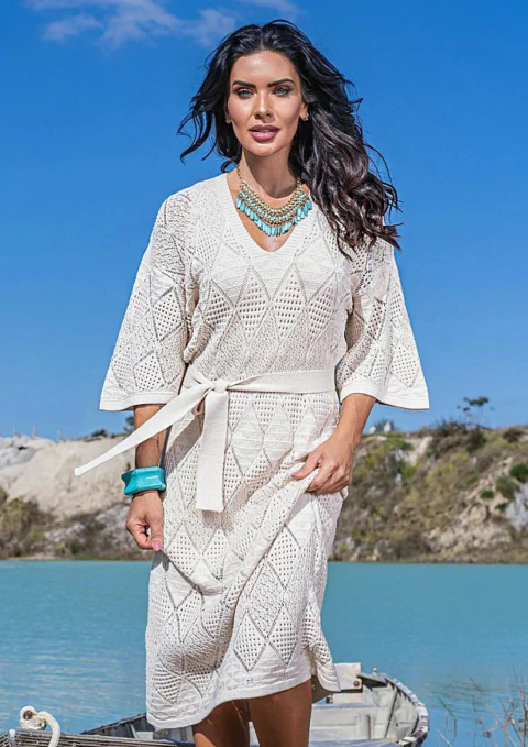 Vestido Grécia rendado