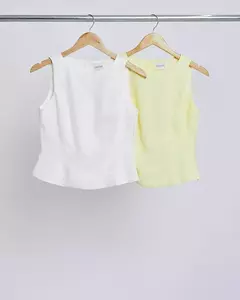 Regata 100% Linho Det Barra Peplum - loja online