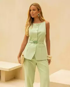 Colete Alongado Alf C/Cinto - comprar online