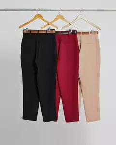 Calça Alfai Cinto Couro - TAYLU 