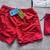 Short de baño importado premium bordado rojo 3726 - tienda online
