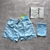 Short de baño importado premium bordado celeste 3726