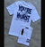 Remera Oversize doble estampa worst blanca - comprar online