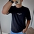 Remera oversize doble estampa Warning negra en internet