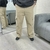 Pantalón baggy de gabardina camel - comprar online