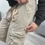 Pantalón cargo de gabardina importada beige con puño - comprar online