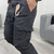 Pantalón cargo de gabardina importada negra con puño - Be King