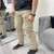 Pantalón cargo de gabardina importada beige