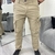 Pantalón cargo de gabardina importada beige