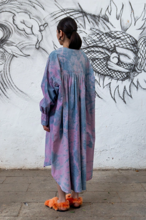 electric tie-dye GUADALUPE dress - buy online