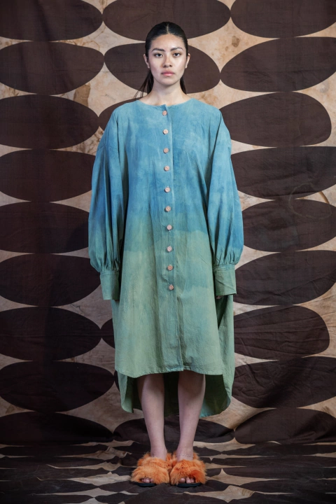 añil degradeé GUADALUPE dress II - buy online