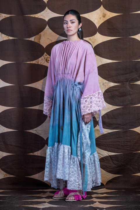 sky degradeé MBURUCUYÁ tunic dress - comprar en línea