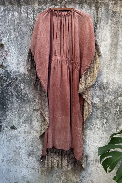 chocolate MBURUCUYÁ tunic dress - comprar en línea