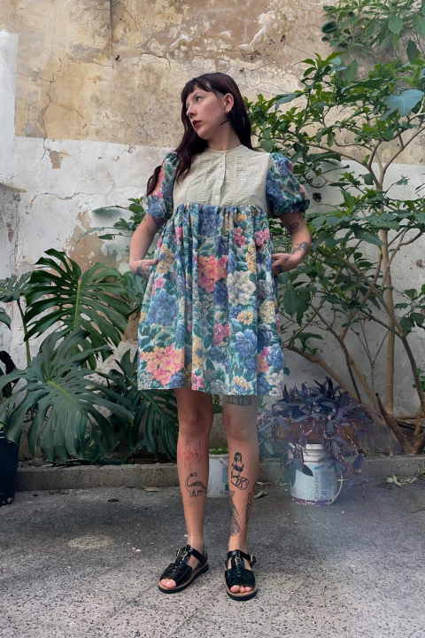 VINTED FLOWERED balloon dress - buy online