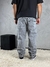CALÇA JEANS RETA - CINZA STONED - comprar online