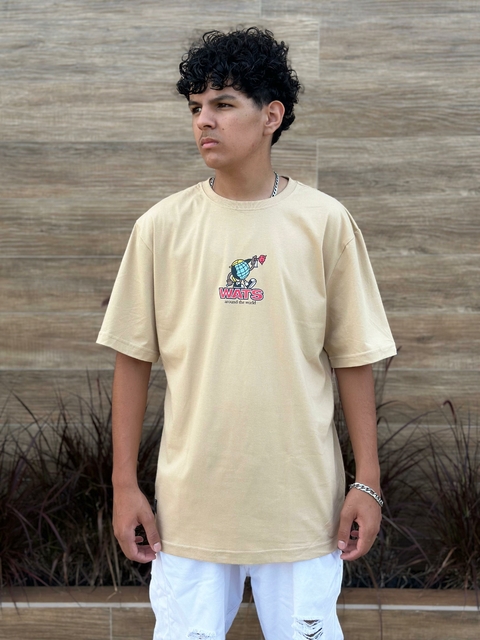 CAMISETA WATS "WORLD" - BEGE