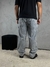 calça reta jeans - Marmorizada - comprar online
