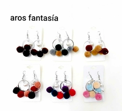 Aros pompón fantasía
