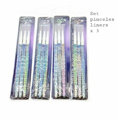 Pincel liners nail x 3