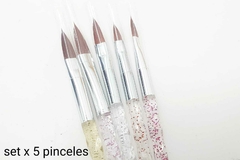 Pincel para acrílico x 5u