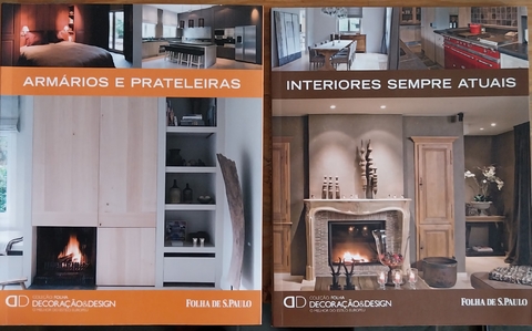 LIVRO,KIT(2), COLEÇÃO FOLHA DECORAÇAO & DESIGN,1. ARMÁRIOS E PRATELEIRAS, VOL.7,2. INTERIORES SEMPRE ATUAIS, VOL.8, FOLH