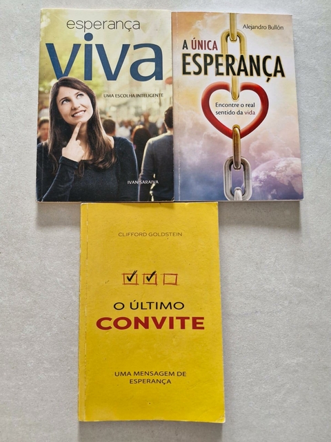 LIVRO, KIT(3), 1 A ÚNICA ESPERANÇA, 2 O ÚLTIMO CONVITE, 3 ESPERANÇA VIVA