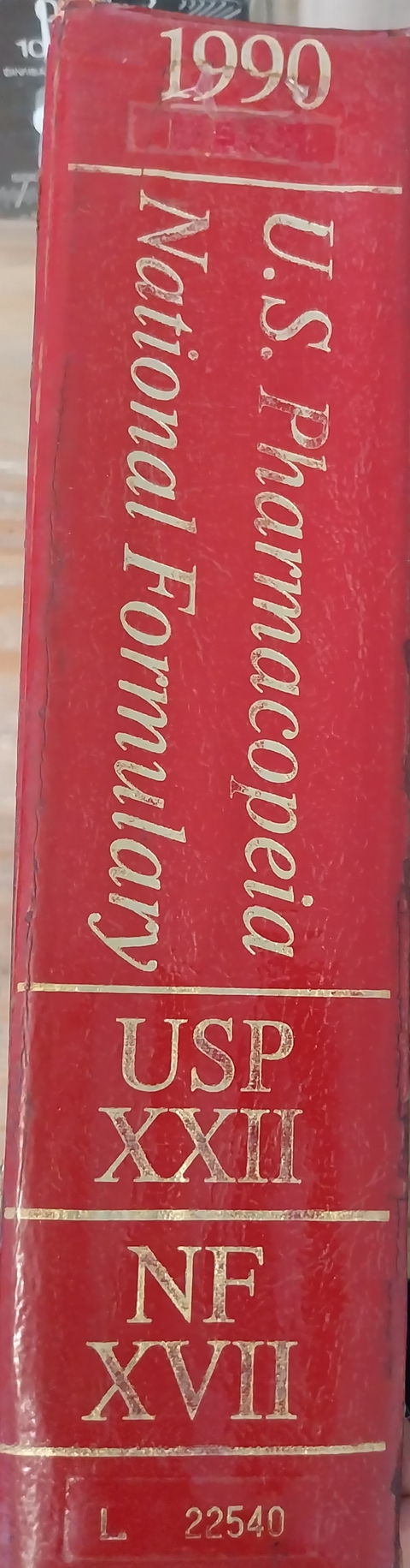 LIVRO, U.S. PHARMACOPEIA NATIONAL FORMMULARY, USP XXII, NFF XVII, 1990, TWENTY SECOND REVISION