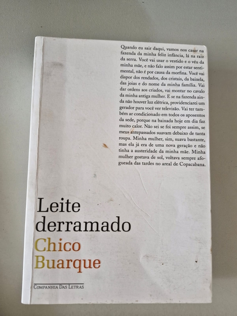 LIVRO, LEITE DERRAMADO, CHICO BUARQUE