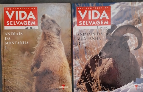LIVRO, KIT(2), ENCICLOPÉDIA DA VIDA SELVAGEM, LAROUSSE, ANIMAIS DA MONTANHA , VOL. I E VOL. II, ALTAYA