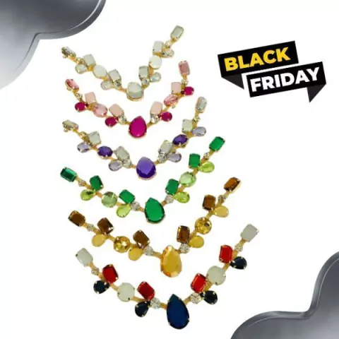 PROMOÇÃO Kit 3 pares Cabedal Geometrico - TCD 2244