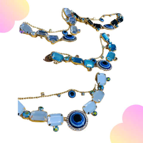 Cabedal Olho Grego com Correntinha e Pino - TCD2193 - comprar online