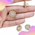 Ponto de Luz Flor com Strass Dourado 12 peças - TCD1239 - loja online