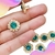 Ponto de Luz Flor com Strass Dourado 12 peças - TCD1239 - loja online