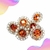 Ponto de Luz Flor com Strass Dourado 12 peças - TCD1239 - comprar online