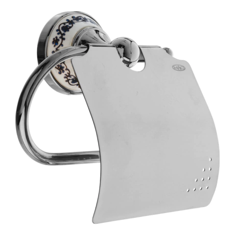 Papeleira de Parede para Banheiro Cromado Vintage com Porcelana - comprar online