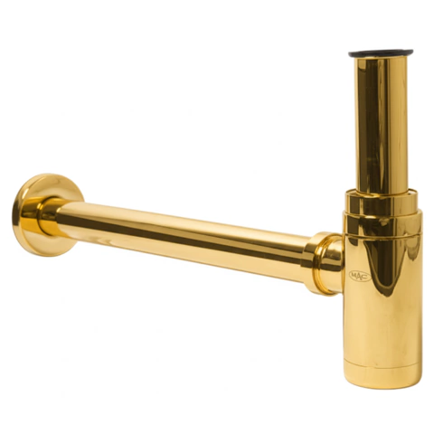 Sifão Fixo Em Latão Vintage Dourado - comprar online