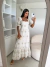 VESTIDO LAISE BICOLOR OFF WHITE