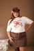 CROPPED T-SHIRT DE ALGODÃO COM ESTAMPA COW GIRL