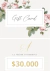 GIFT CARD $30.000
